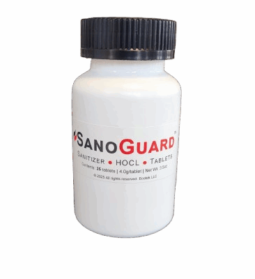 SanoGuard - Sanitizing HOCL Tablets, 25-pk